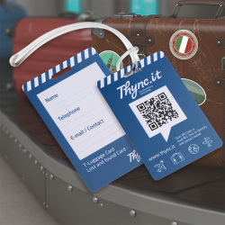 Gepäckanhänger mit QR-Code & NFC | Digitale Gepäck-ID | DynaTag