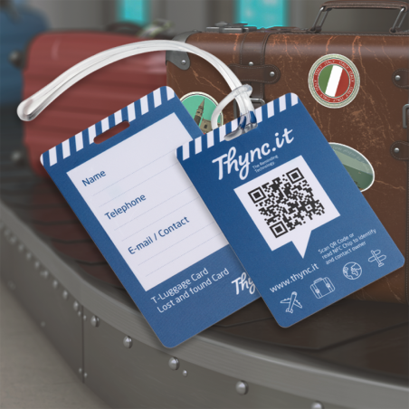 Luggage Tag with QR Code & NFC | Digital Luggage ID | DynaTag