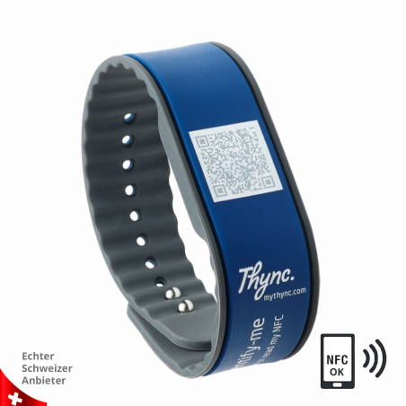 Medical ID Bracelet with QR Code & NFC | Silicone SOS Bracelet