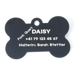 Custom Engraved Bone-Shaped Aluminum Pet ID Tag – Personalized Dog Name Tag