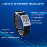SOS Notfallarmband mit QR-Code aus Textil – Medizinisches Armband
