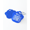 Aluminium paw-shaped pet tag with QR code
