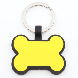 Médaille en silicone en forme d’os avec gravure laser – personnalisable