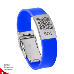 Medical ID Bracelet with QR Code | Silicone SOS Bracelet