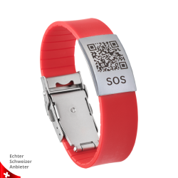 Medical ID Bracelet with QR Code | Silicone SOS Bracelet