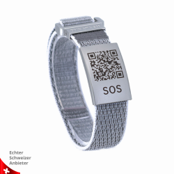 Textile Medical ID Bracelet with QR Code | Swiss Data Platform