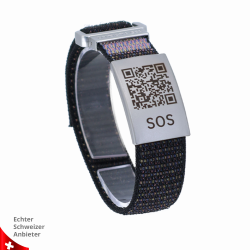 Textile Medical ID Bracelet with QR Code | Swiss Data Platform