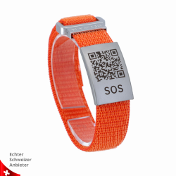 Textile Medical ID Bracelet with QR Code | Swiss Data Platform