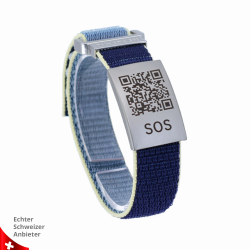 Textile Medical ID Bracelet with QR Code | Swiss Data Platform