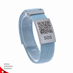 Textile Medical ID Bracelet with QR Code | Swiss Data Platform