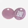 Round Aluminum QR Code Pet ID Tag – Connected to Swiss Data Platform