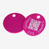 Round Aluminum QR Code Pet ID Tag – Connected to Swiss Data Platform