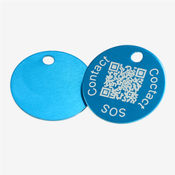 Médaille ronde en aluminium avec QR code – plateforme de données suisse