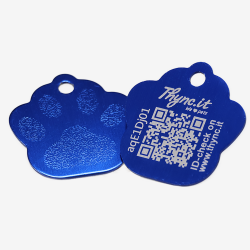 Aluminium Paw-Shaped Pet Tag with QR Code – Swiss Data Platform
