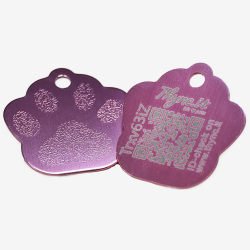 Aluminium Paw-Shaped Pet Tag with QR Code – Swiss Data Platform