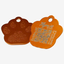 Aluminium Paw-Shaped Pet Tag with QR Code – Swiss Data Platform