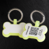 Fluorescent Silicone Bone-Shaped Dog Tag with QR Code – Swiss Data Platform