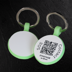 Round Fluorescent Silicone Pet Tag with QR Code – Swiss Data Platform