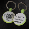 Glow Edition Personalized SOS Pet Tag Round Shape in Silicone with QR Code and Laser Engraving - Swiss Data Platform