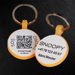 Médaille ronde Glow en silicone avec QR code & gravure laser – plateforme suisse