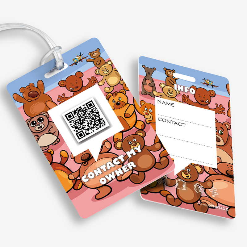 Luggage Tag with QR Code | Digital Luggage ID | DynaTag
