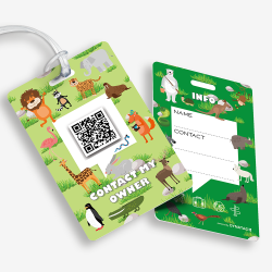 Gepäckanhänger mit QR-Code | Digitale Gepäck-ID | DynaTag