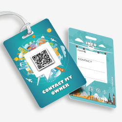 Gepäckanhänger mit QR-Code | Digitale Gepäck-ID | DynaTag