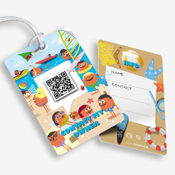 Luggage Tag with QR Code | Digital Luggage ID | DynaTag