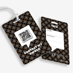 Luggage Tag with QR Code | Digital Luggage ID | DynaTag