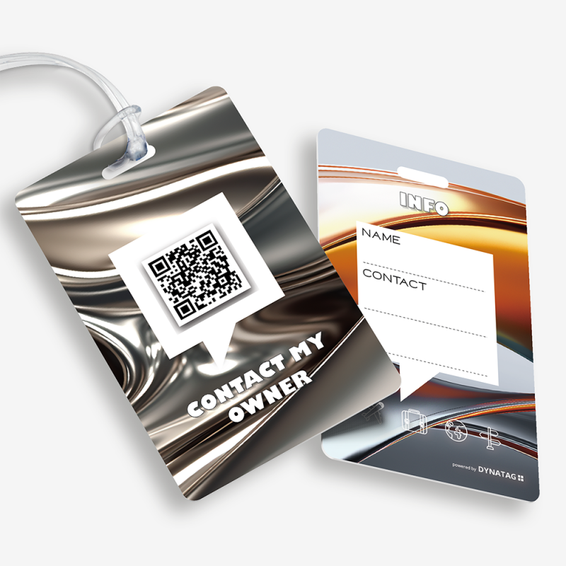 Luggage Tag with QR Code | Digital Luggage ID | DynaTag