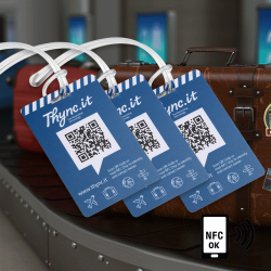 Luggage Tag with QR Code & NFC | Digital Luggage ID | DynaTag