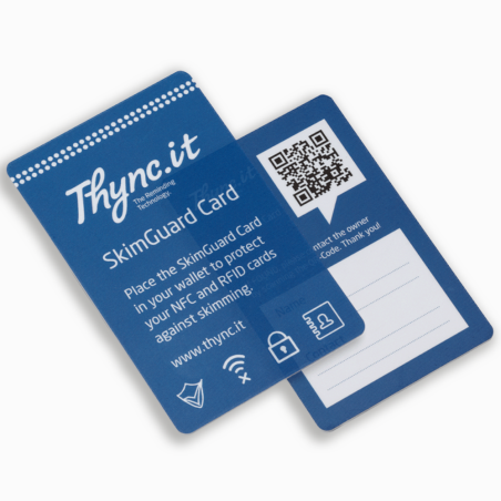 SOS SkimGuard Card with QR Code | RFID Protection | DynaTag