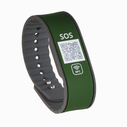 Medical ID Bracelet with QR Code & NFC | Silicone SOS Bracelet