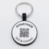 Médaille ronde pour animal en silicone avec code QR – plateforme de données suisse