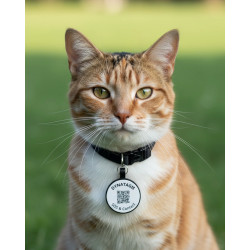 Round Silicone Pet Tag with QR Code – Swiss Data Platform