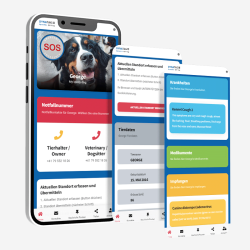 SOS Tiermarke Aluminium Pfote mit QR-Code & Lasergravur personalisiert