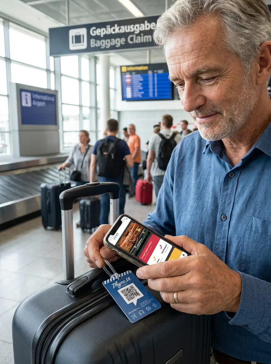 QR-Code und NFC beim digitalen Gepäckanhänger verwenden